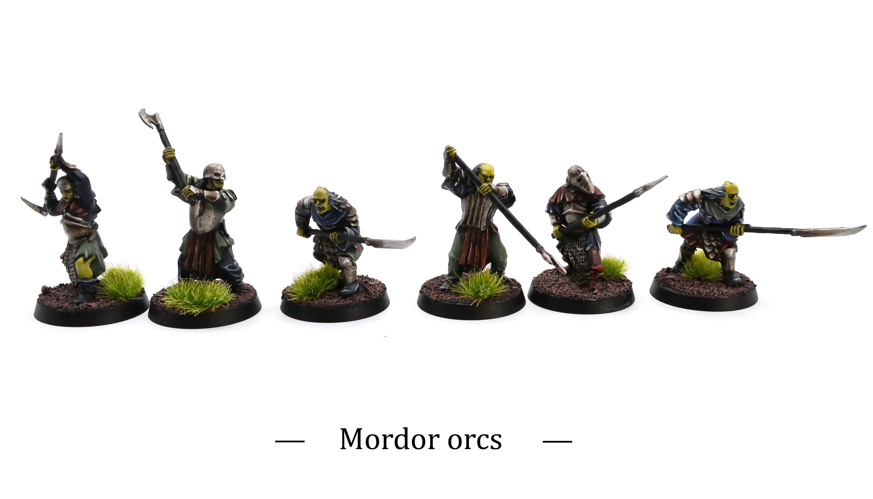 Middle-earth, Lord of the Rings, The Hobbit, The War of the Rohirrim Hobbit Mordor Orcs miniatures painted by commission painter.